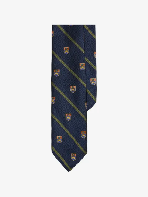 Polo Ralph Lauren cravate Club rayée à emblème brodé