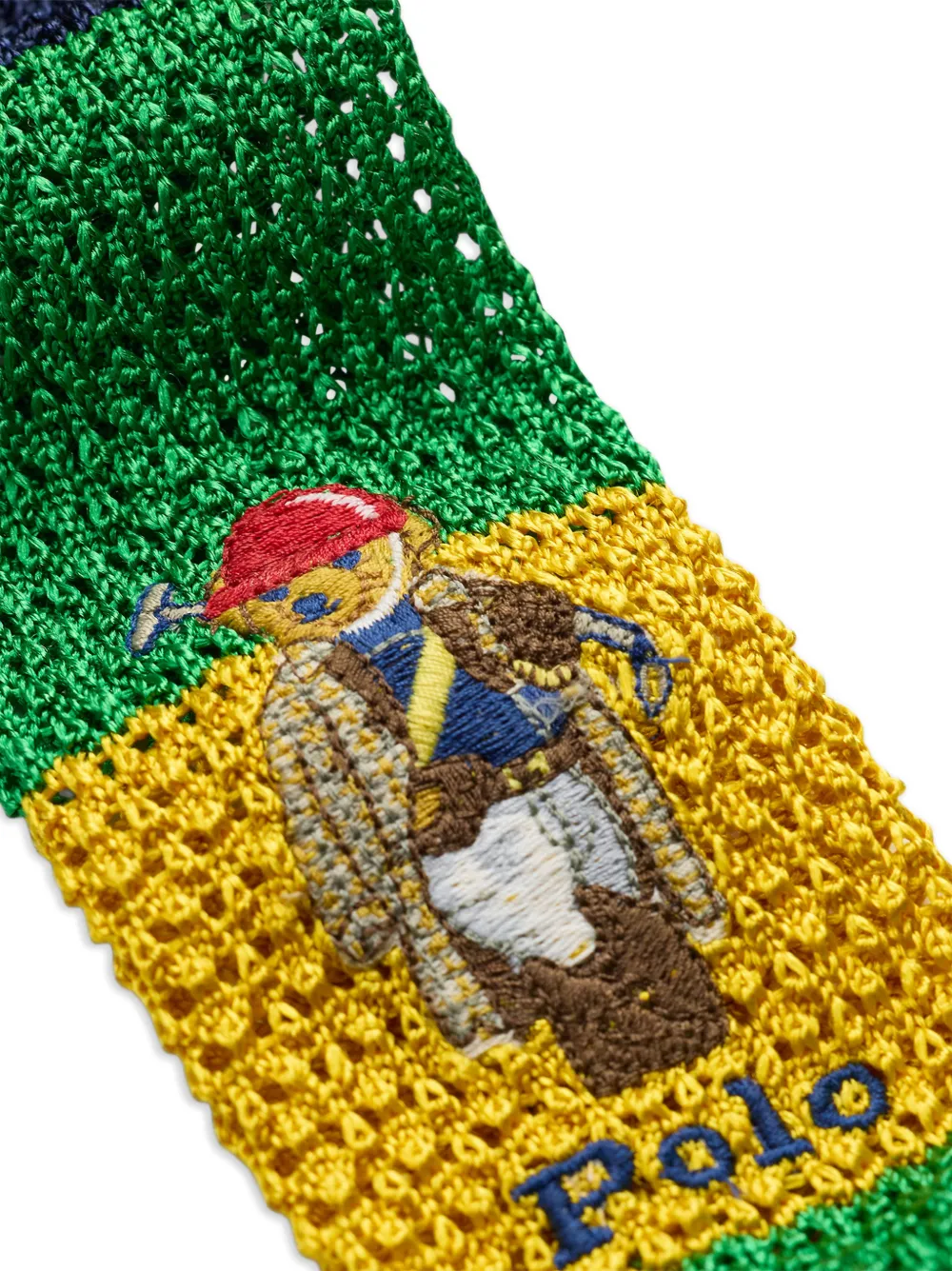 Polo Ralph Lauren Zijden stropdas met beer-logo Blauw
