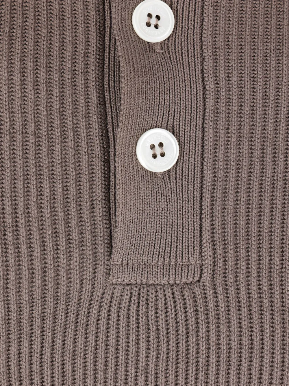 Brunello Cucinelli Poloshirt met knopen Bruin