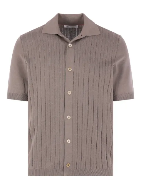 Brunello Cucinelli ribbed buttoned shirt