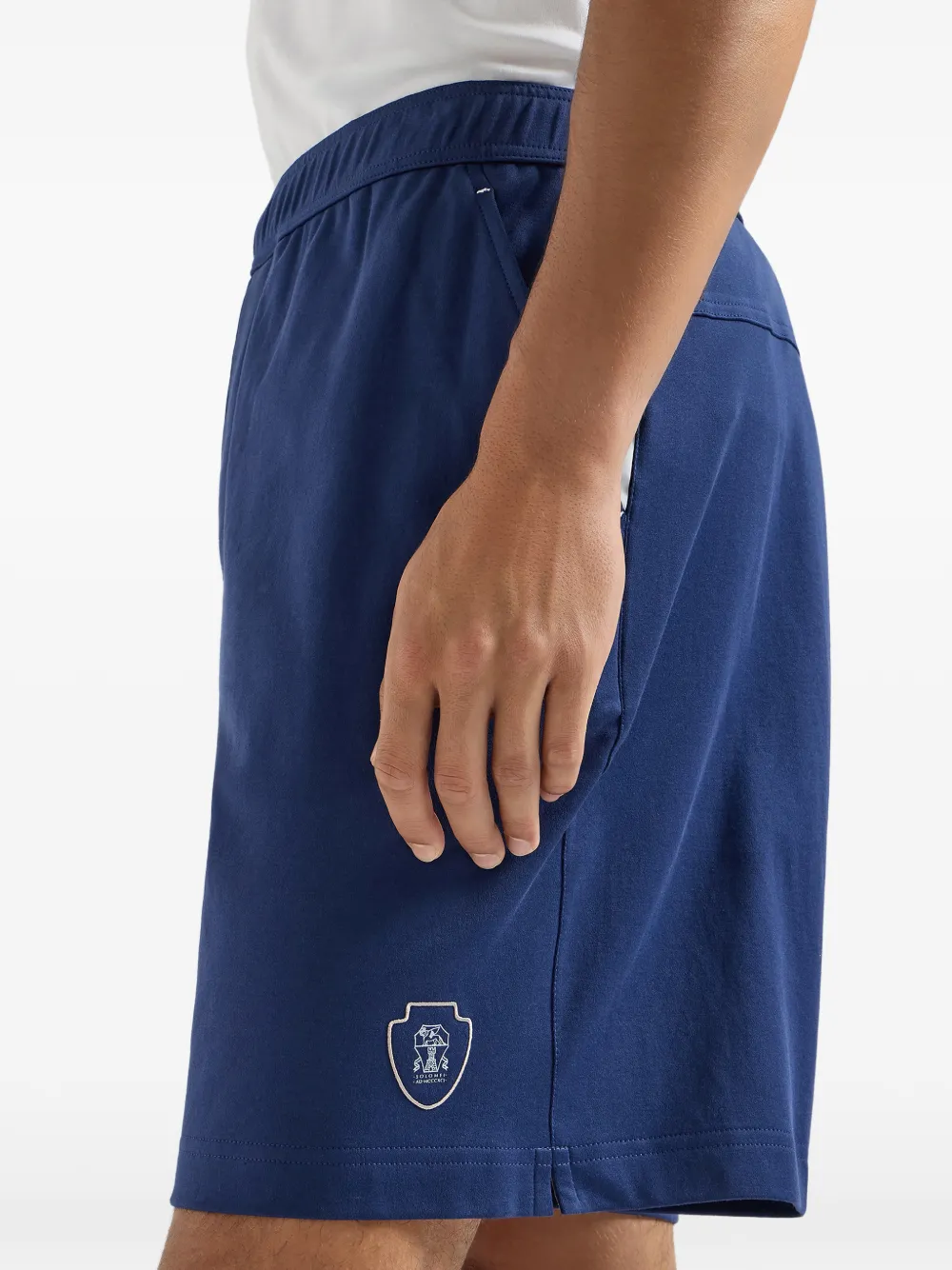 Brunello Cucinelli Shorts met vlakken Blauw