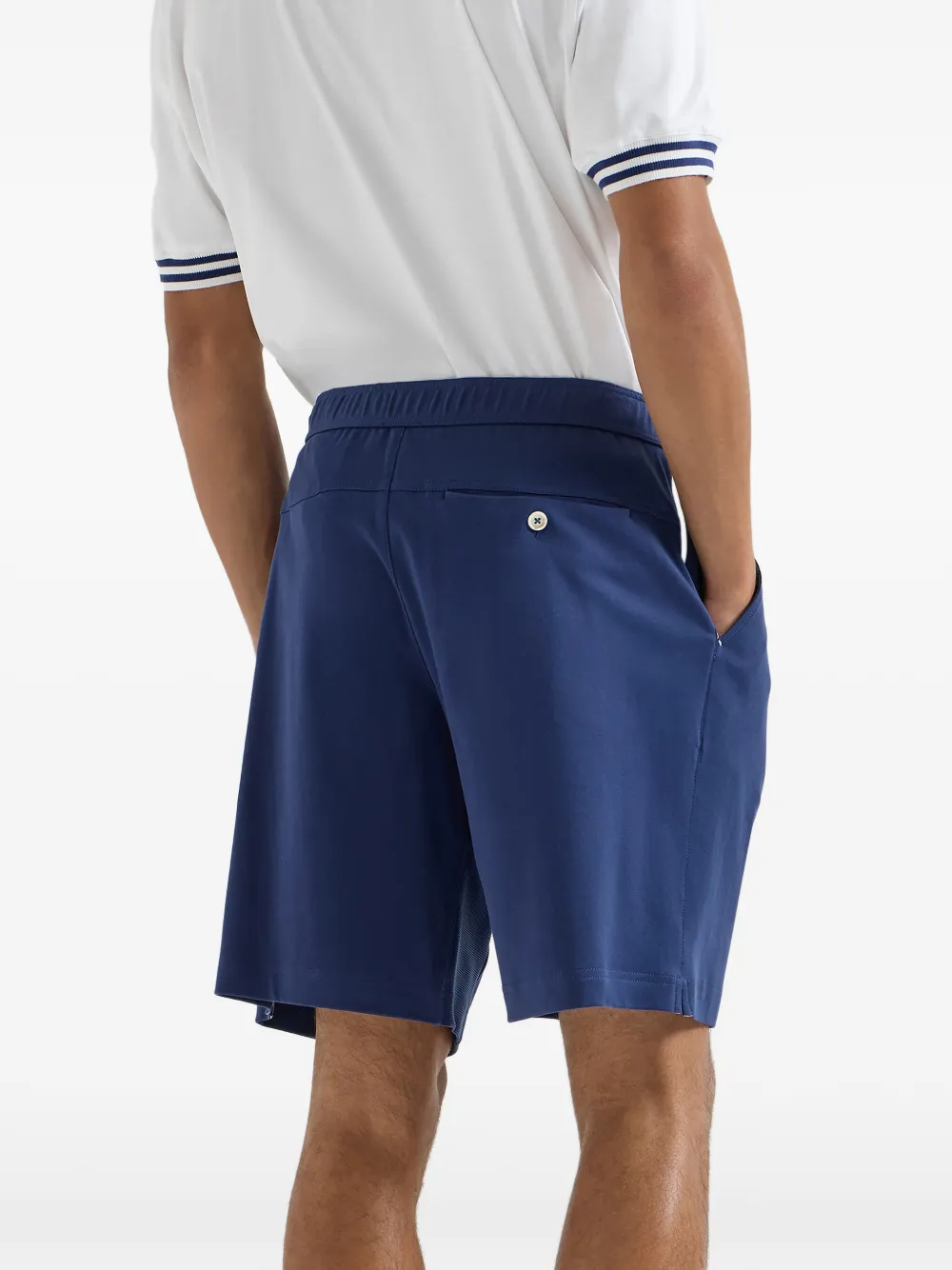 Brunello Cucinelli Shorts met vlakken Blauw