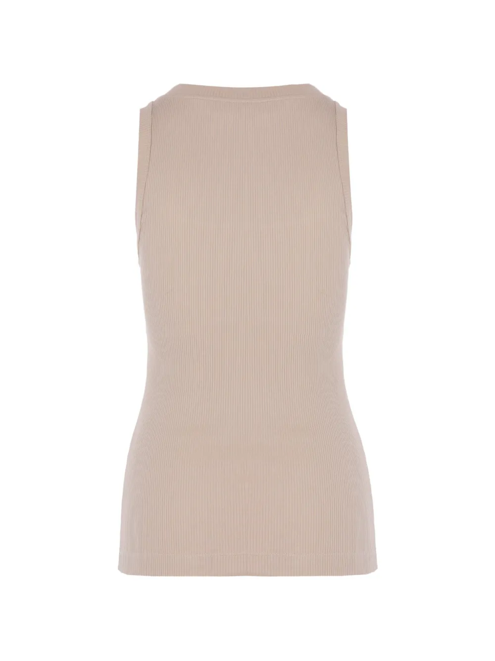 Monili-Embellished Fine-Ribbed Tank Top