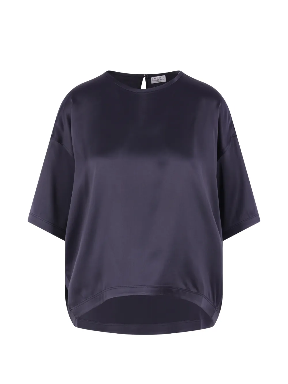 Brunello Cucinelli silk-satin blouse - Blu