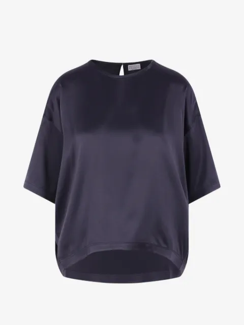 Brunello Cucinelli silk-satin blouse