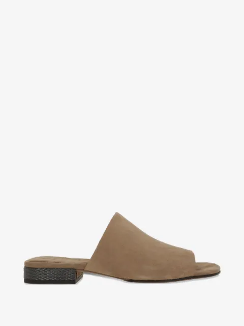 Brunello Cucinelli open-toe suede mules