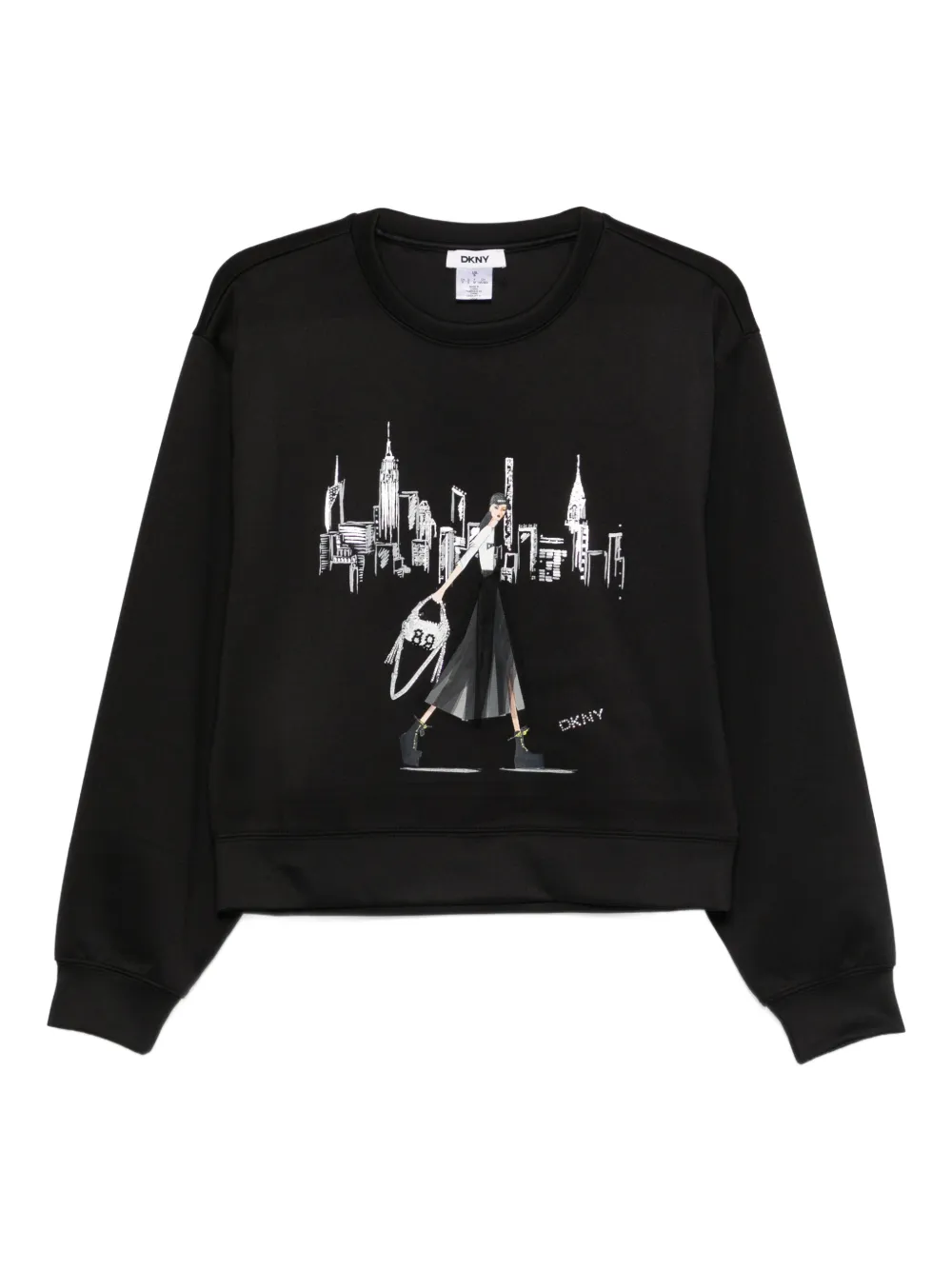 DKNY graphic-print crew-neck sweatshirt - Schwarz