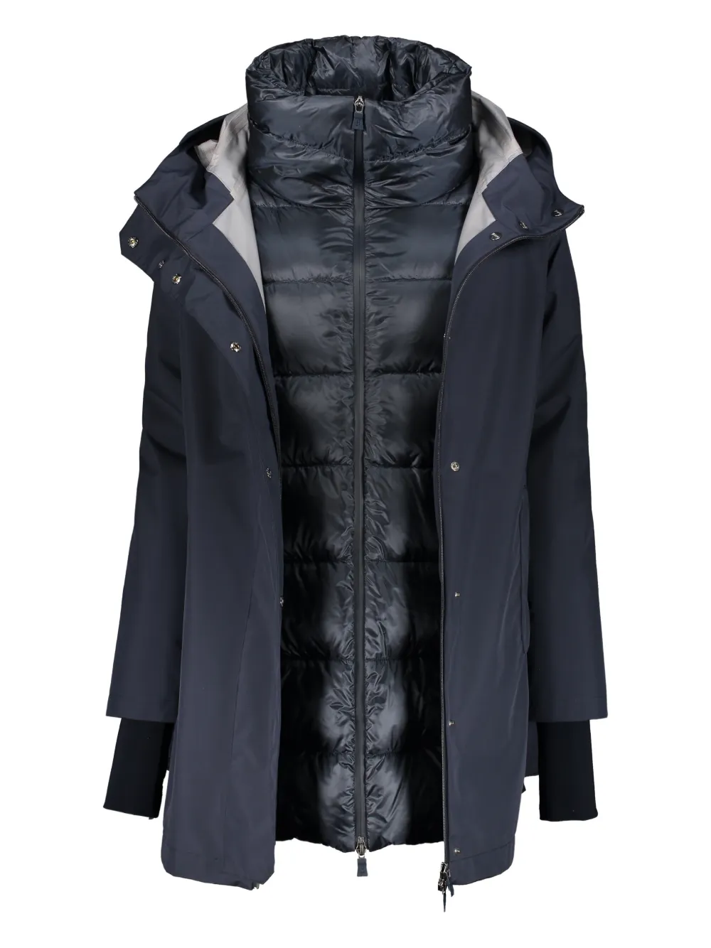 Herno hooded zip jacket Blauw