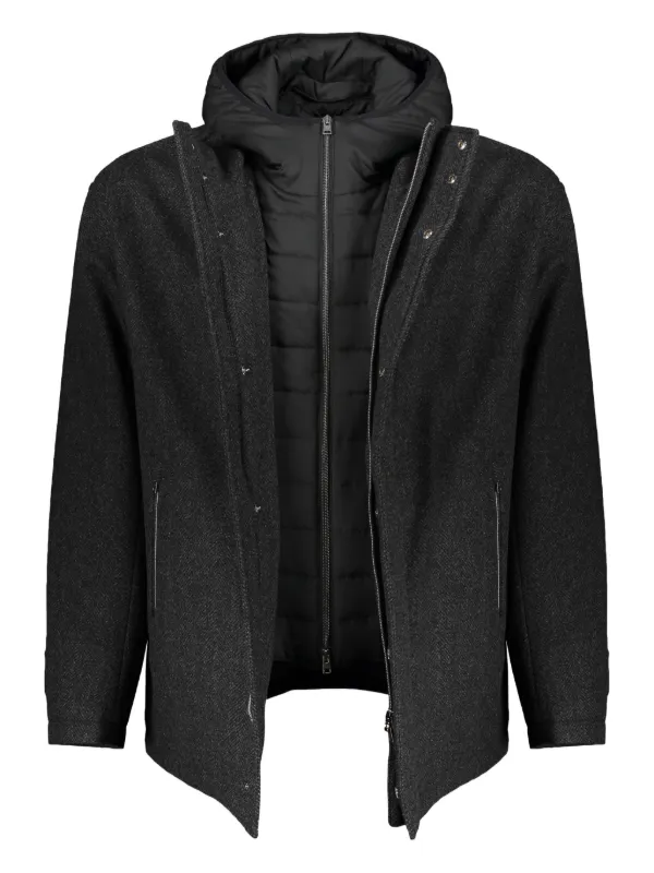 Herno high-collar removable-panel Jacket | Grey | FARFETCH AO
