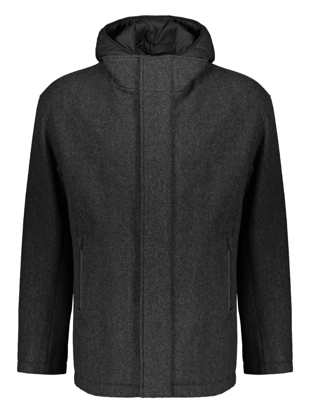 Herno high-collar removable-panel jacket | Grey | Image 1