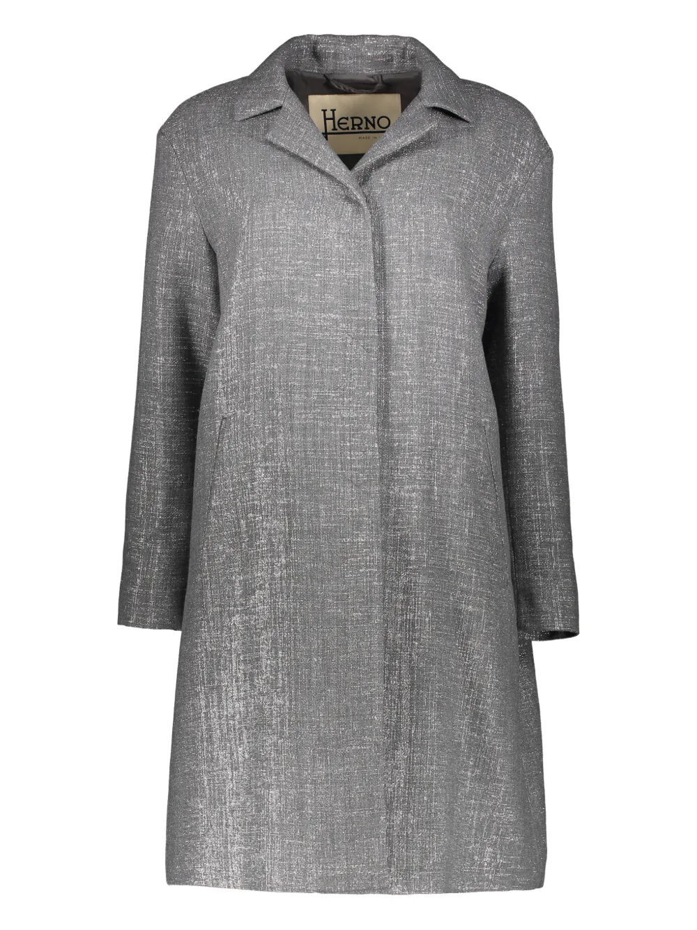 Herno long-sleeve buttoned coat | Grey | Image 1