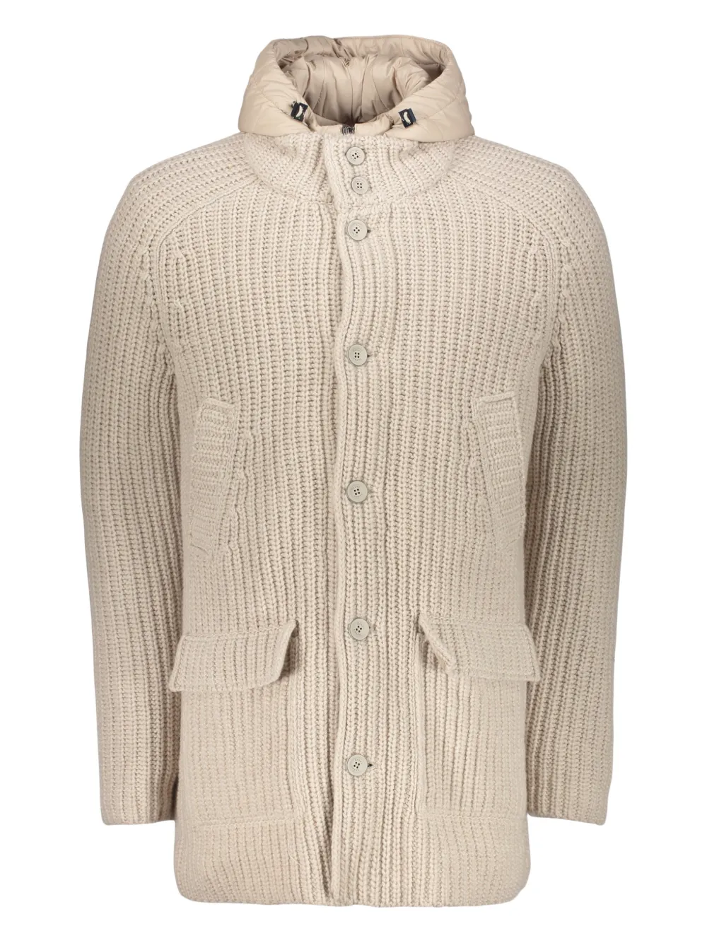 Herno button hooded jacket | Neutrals | Image 1