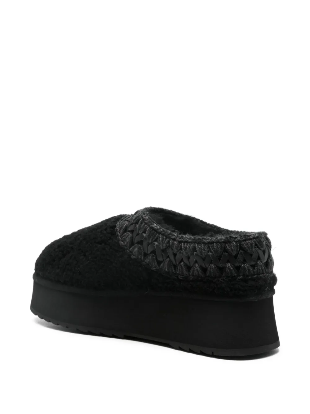 Mou Geweven klompen Zwart