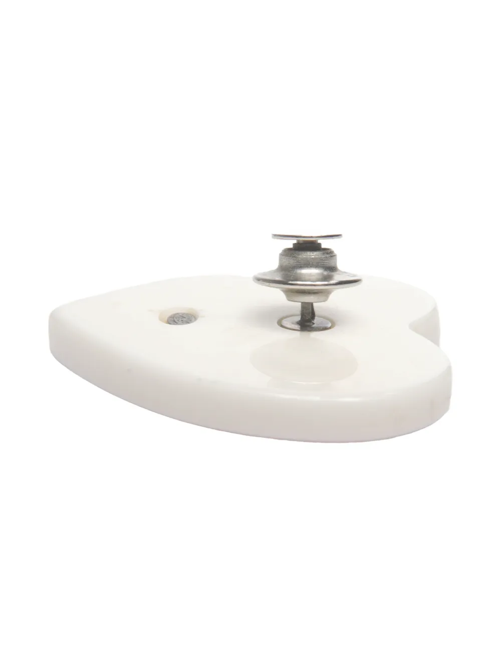 CHANEL Pre-owned 2004 Cc-mark Heart-shape Brooch In White