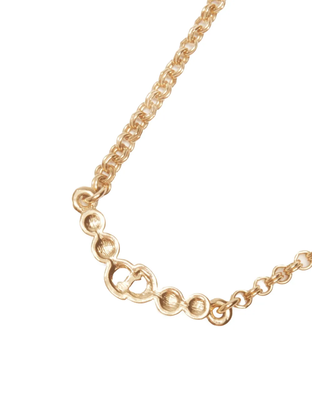 Pre-owned Dior 1980-1990s Logo-detail Necklace In Gold