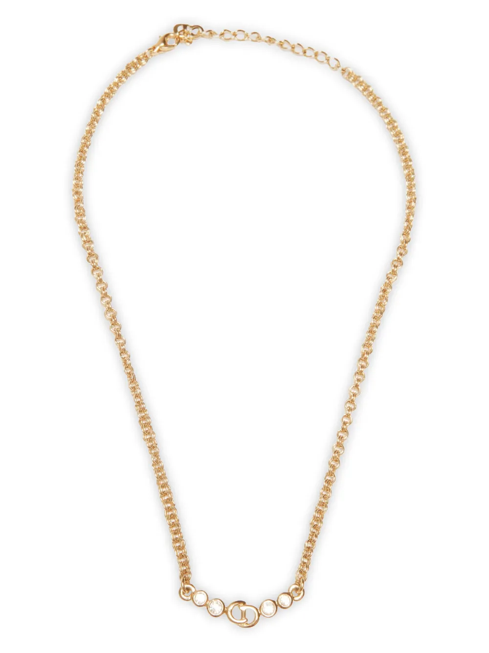 Christian Dior Pre-Owned 1980-1990s logo-detail necklace - Oro