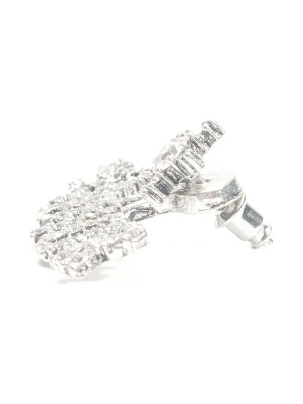 Pre-owned Dior 2020-2025s J'a-lettering Earrings In Silver