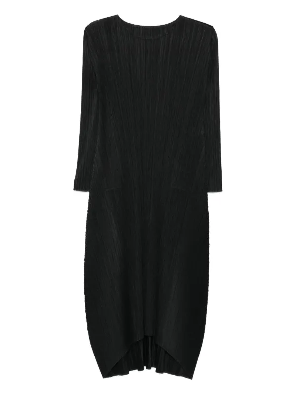 Issey Miyake Pleated Maxi Dress - Black