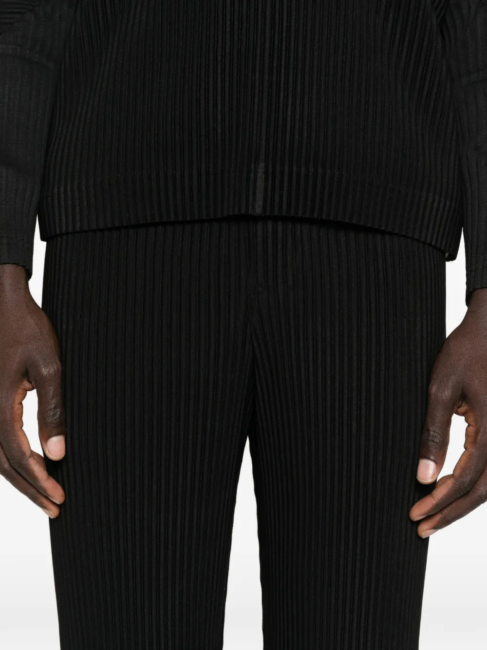 Homme Plissé Issey Miyake Plissé broek Zwart