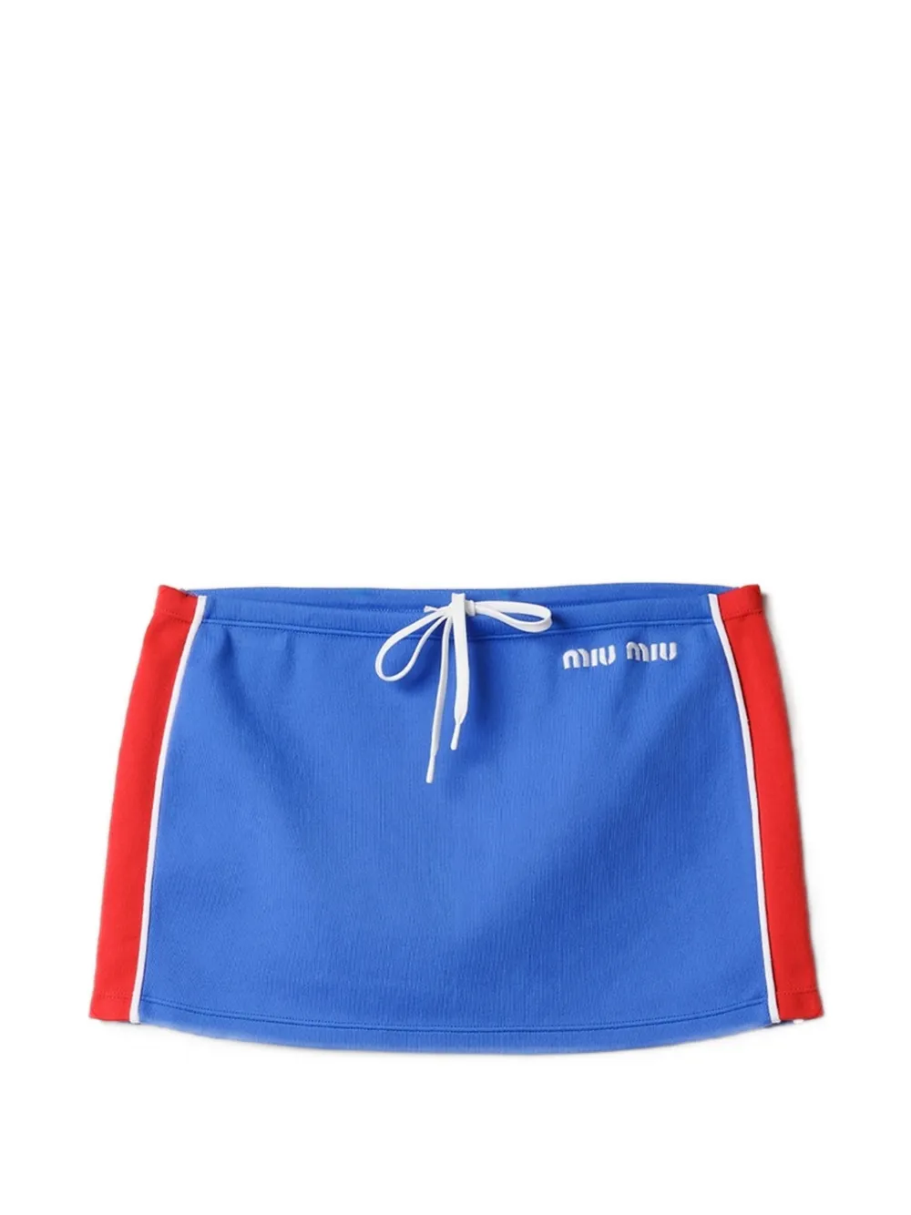 Miu Mini-rok met logostreep Blauw