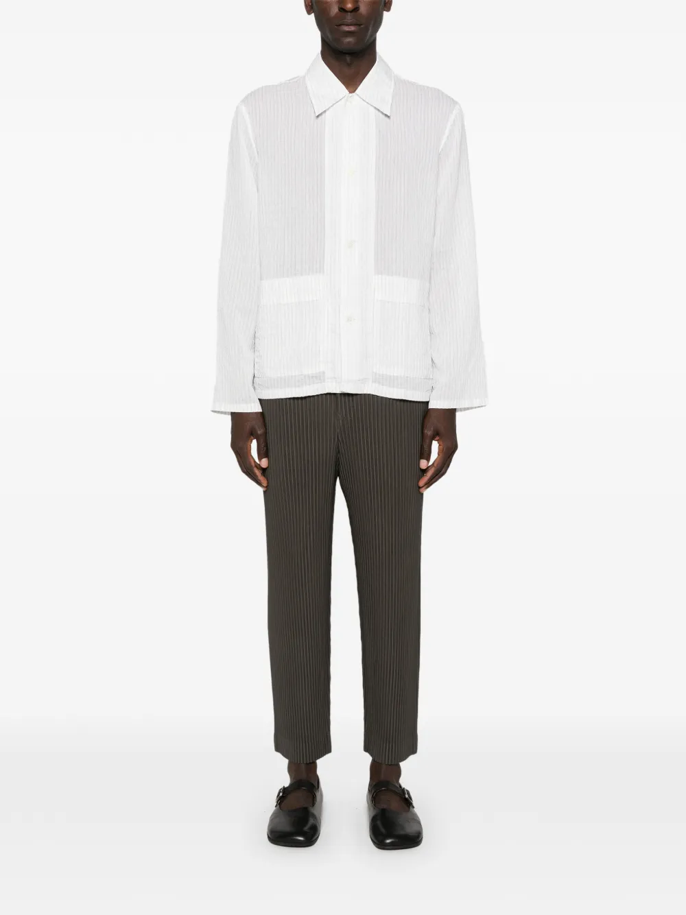 Homme Plissé Issey Miyake pleated trousers - Groen