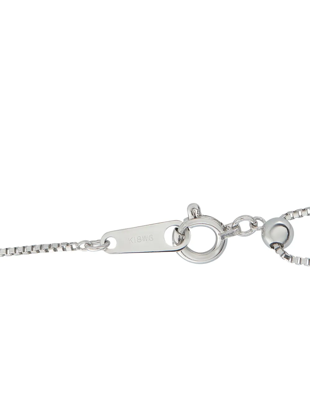 LB EXCLUSIVE Pre-owned 18k White Gold Diamond Heart Necklace In Silver