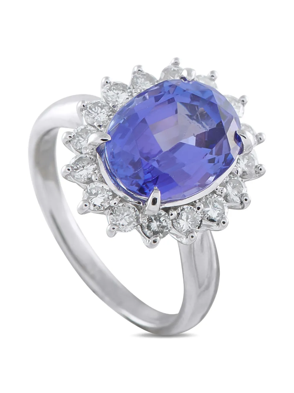 LB Exclusive platinum diamond and tanzanite ring - Argento