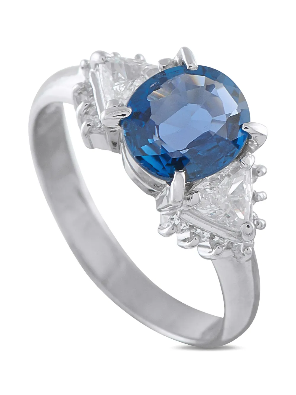 LB Exclusive platinum diamond and sapphire ring - Argento