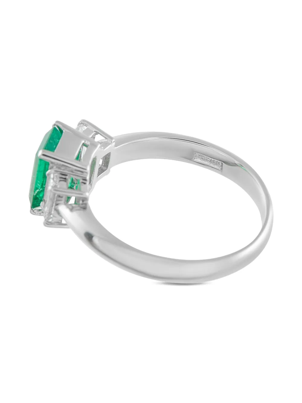 Platinum Diamond Emerald Ring