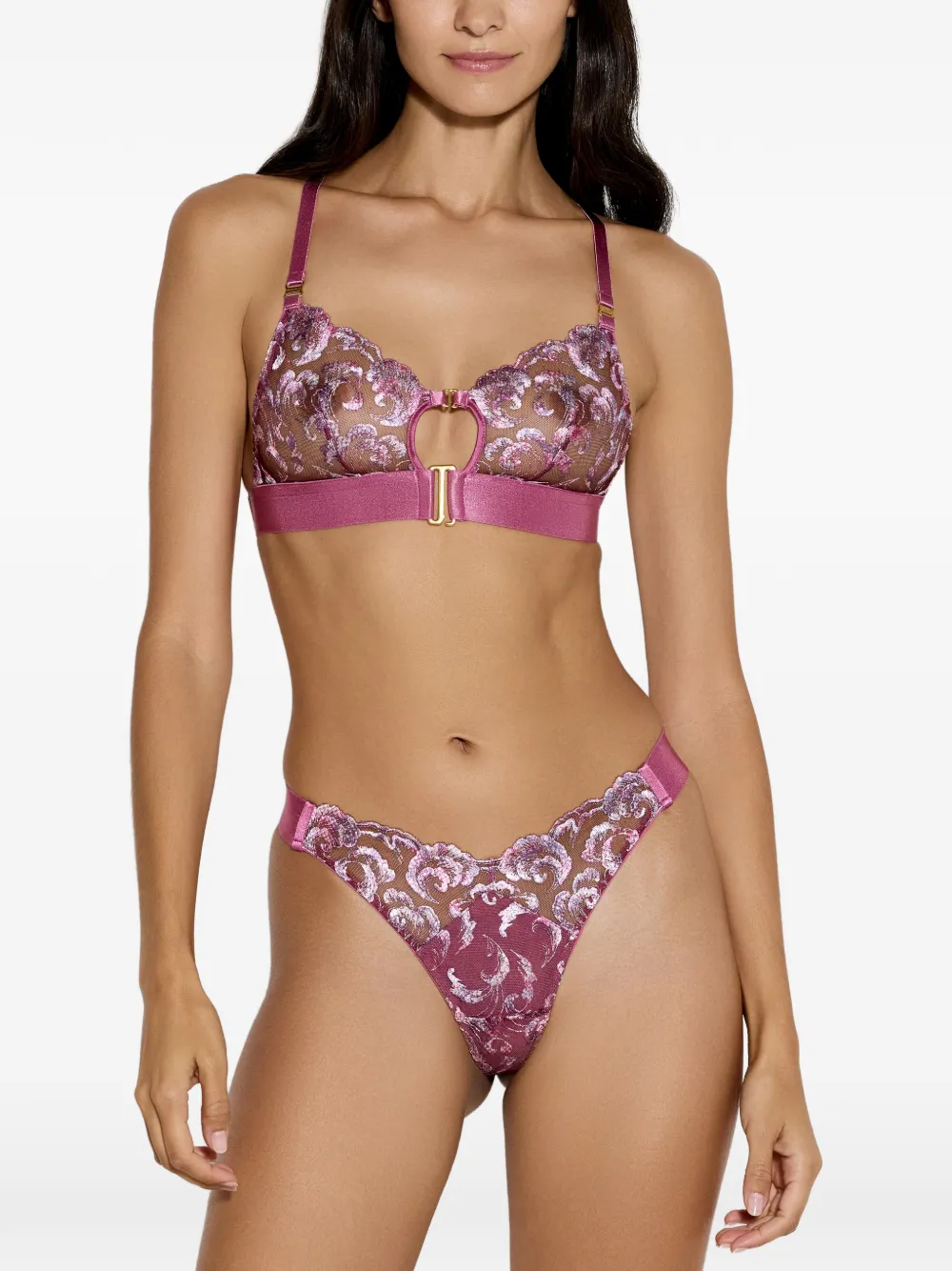 Bordelle Siren bh met bloemen Roze