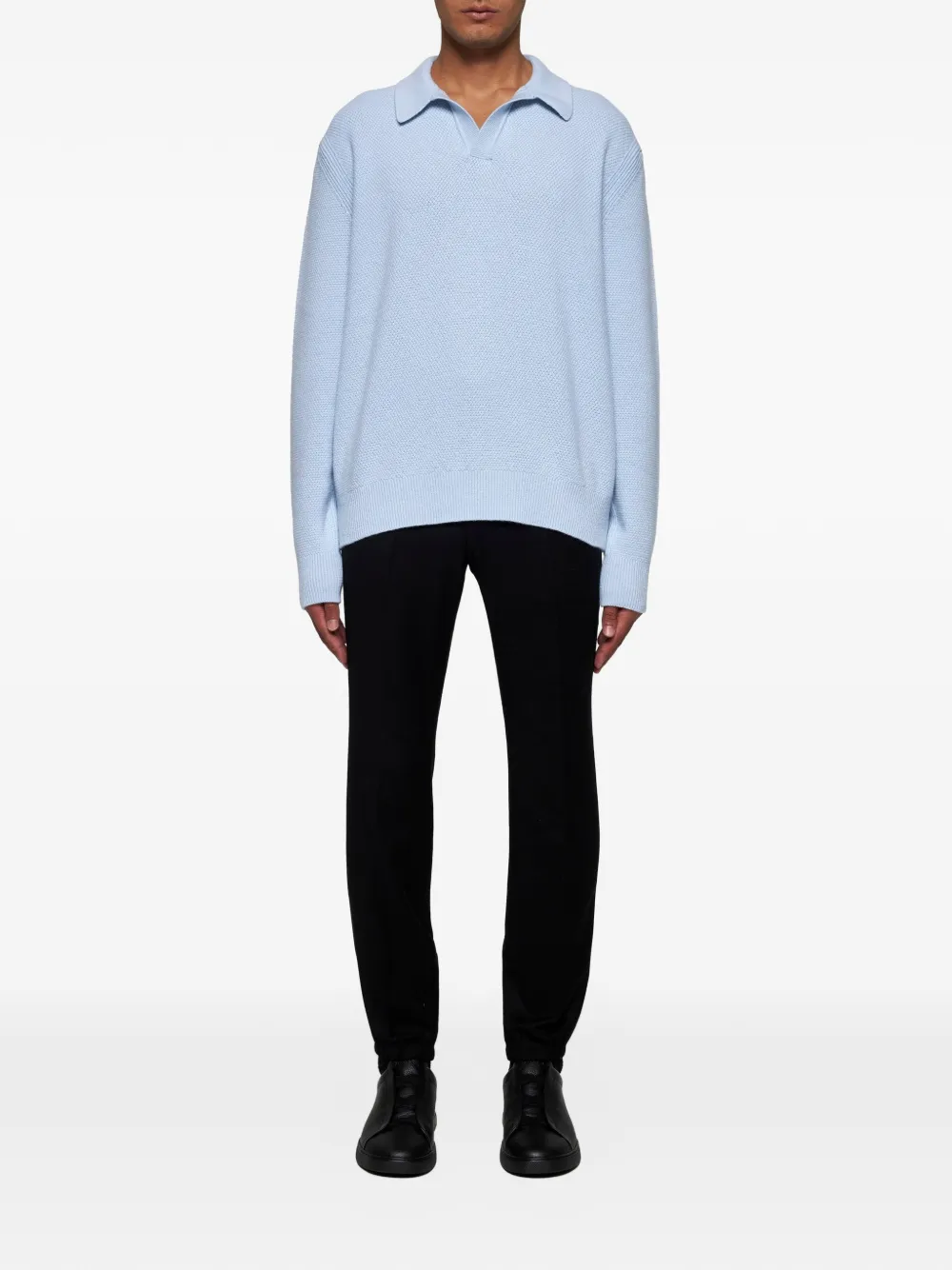 Zegna cashmere polo shirt - Blauw