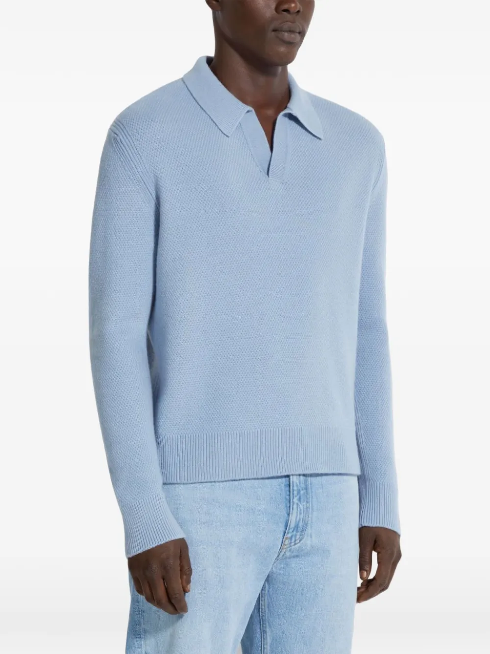 Zegna Kasjmier poloshirt Blauw
