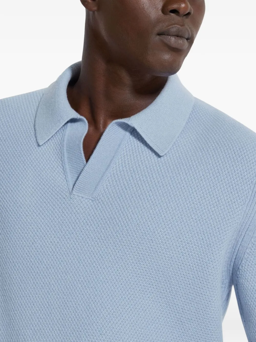 Zegna Kasjmier poloshirt Blauw