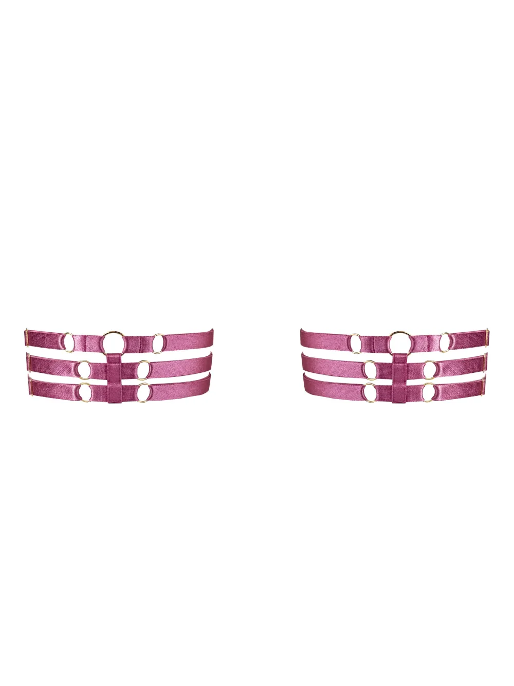 Bordelle Melusina Strap-ring Garters (set Of Two) In Pink