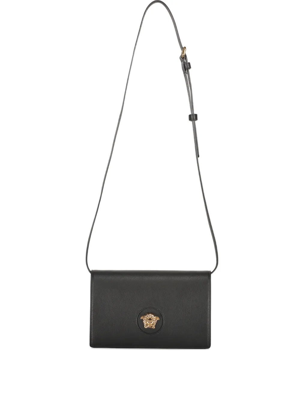 Versace logo leather mini bag - Nero