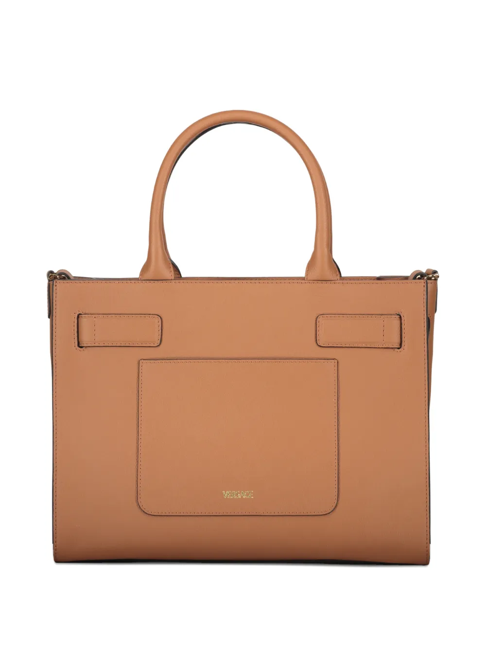 Versace Medusa-buckle leather tote bag - Bruin