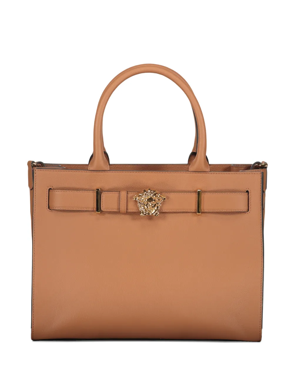 Versace Medusa-buckle leather tote bag - Marrone