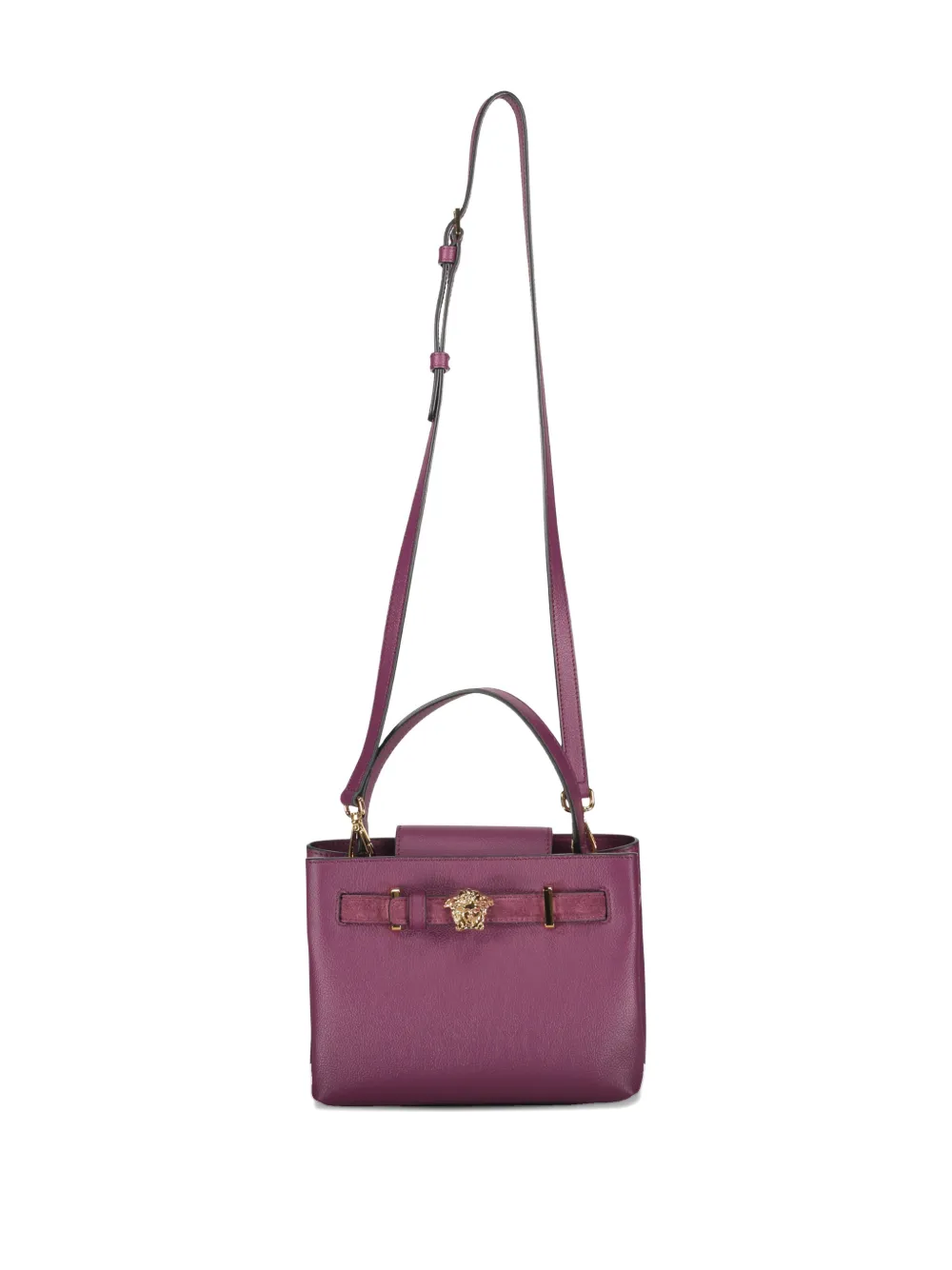 Versace Medusa Head-embellishment Tote Bag In Purple