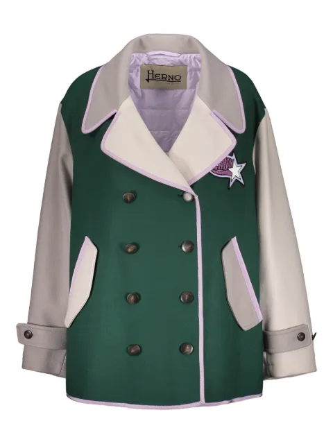 Herno double-breasted wide-collar jacket