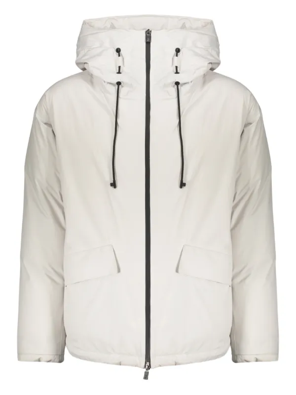 Herno フード付きホワイトジャケット Herno ジップアップ フーデッドジャケット | ニュートラル | FARFETCH JP