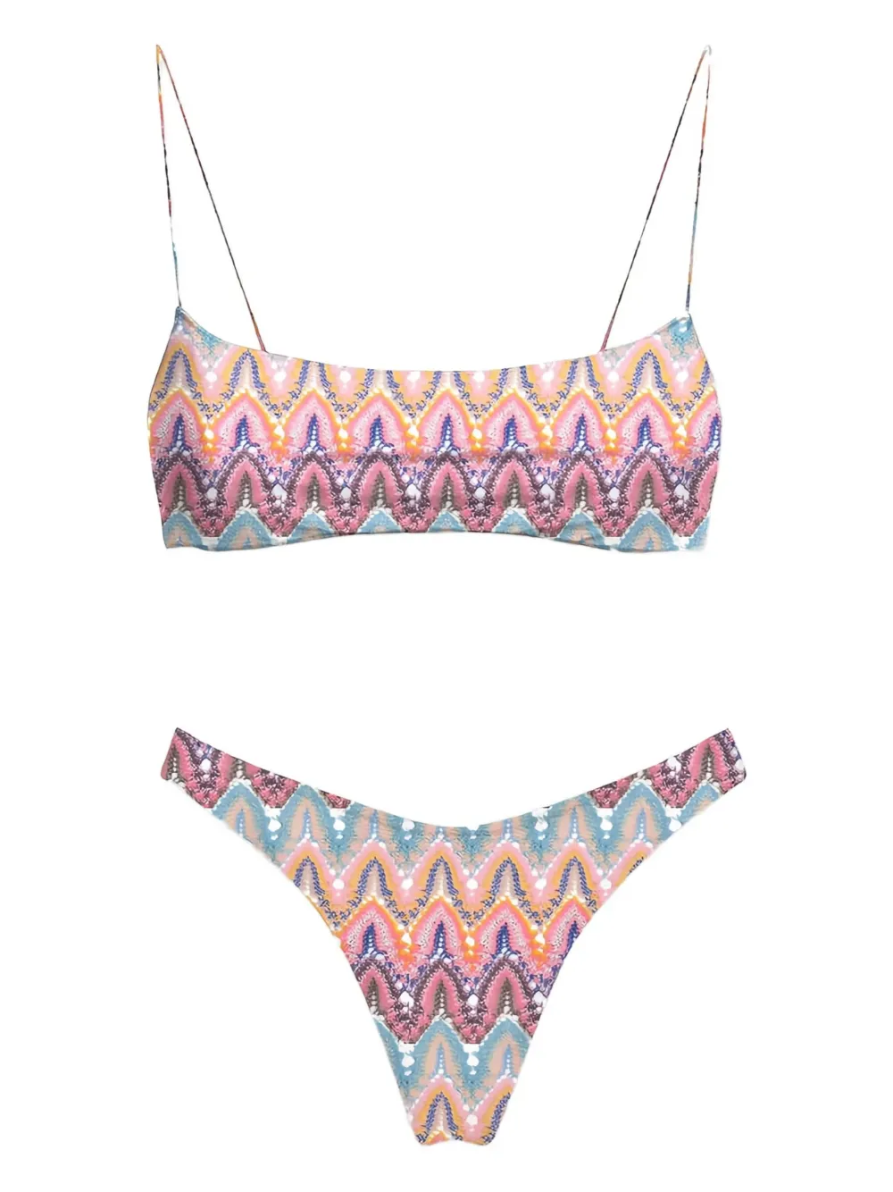 Mc2 Saint Barth Printed Bikini Set In Pink