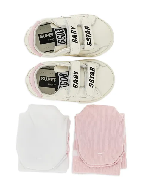 Golden Goose Kids touch-strap sneakers and socks set