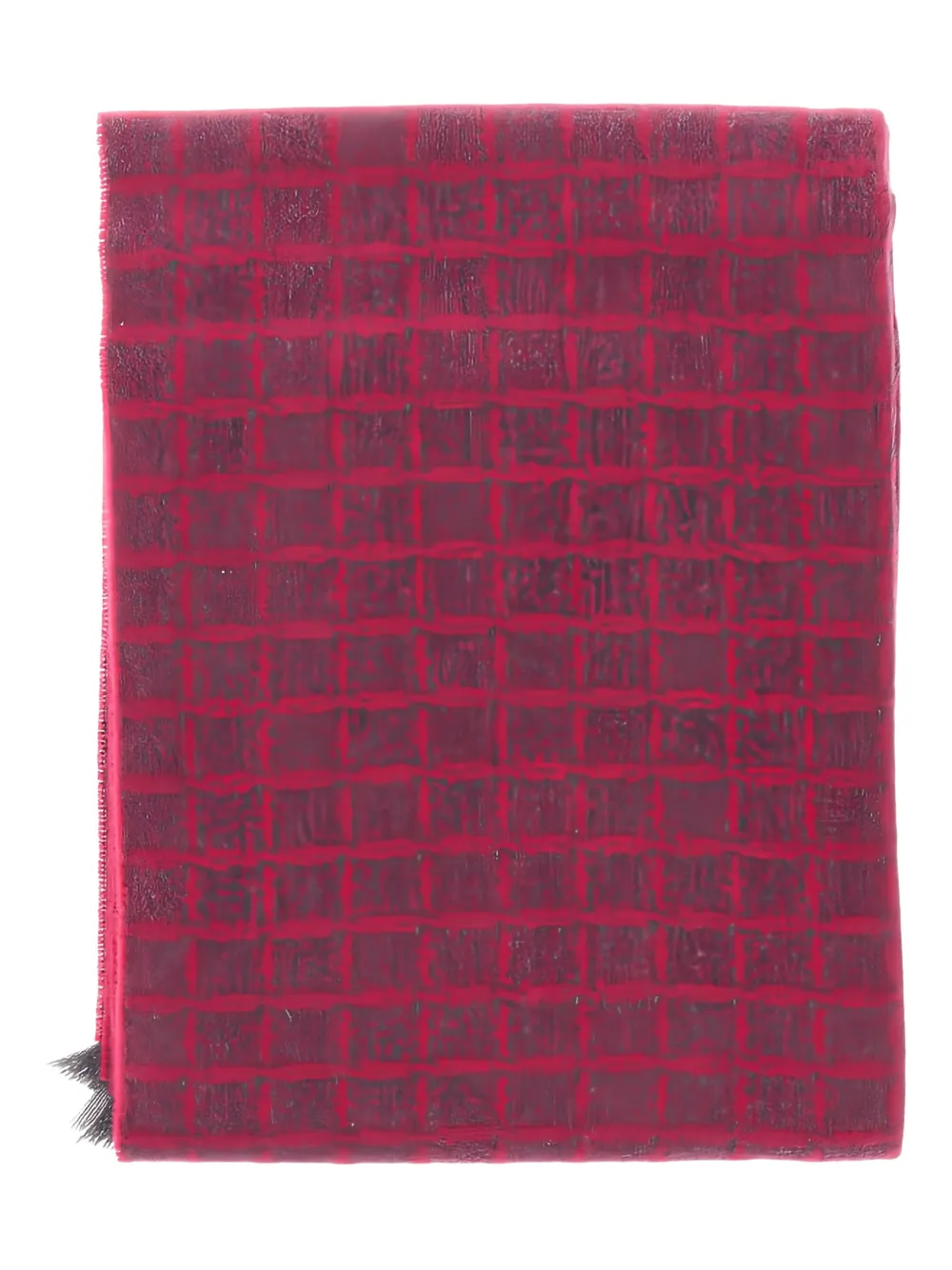 Emporio Armani checked scarf - Rood