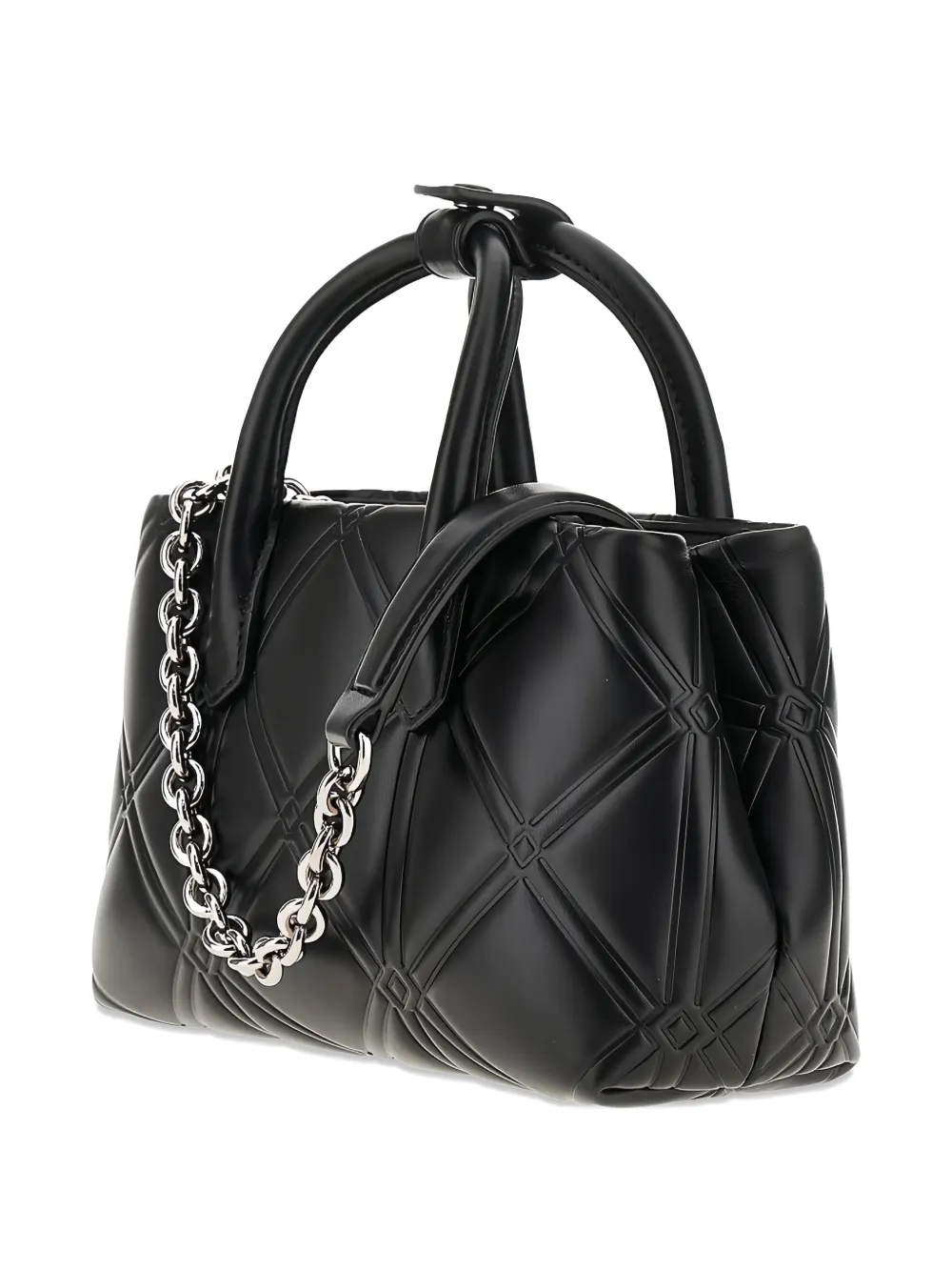 Emporio Armani Mini Quilted-design Tote Bag In Black