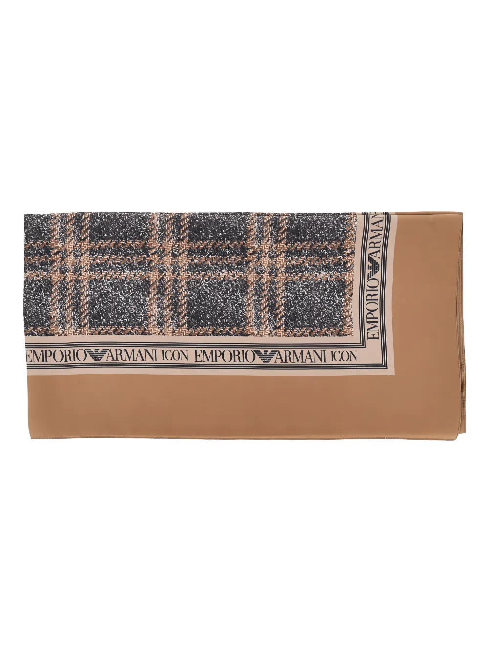 Emporio Armani Plaid-pattern Scarf In Multi