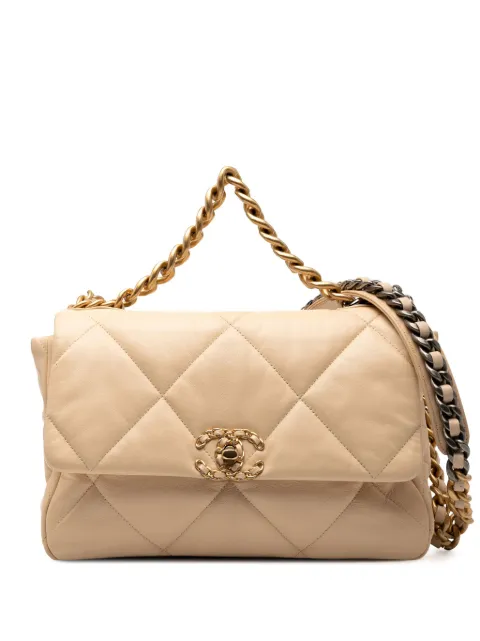 CHANEL Pre-Owned 2020 Large Lambskin 19 Flap satchel