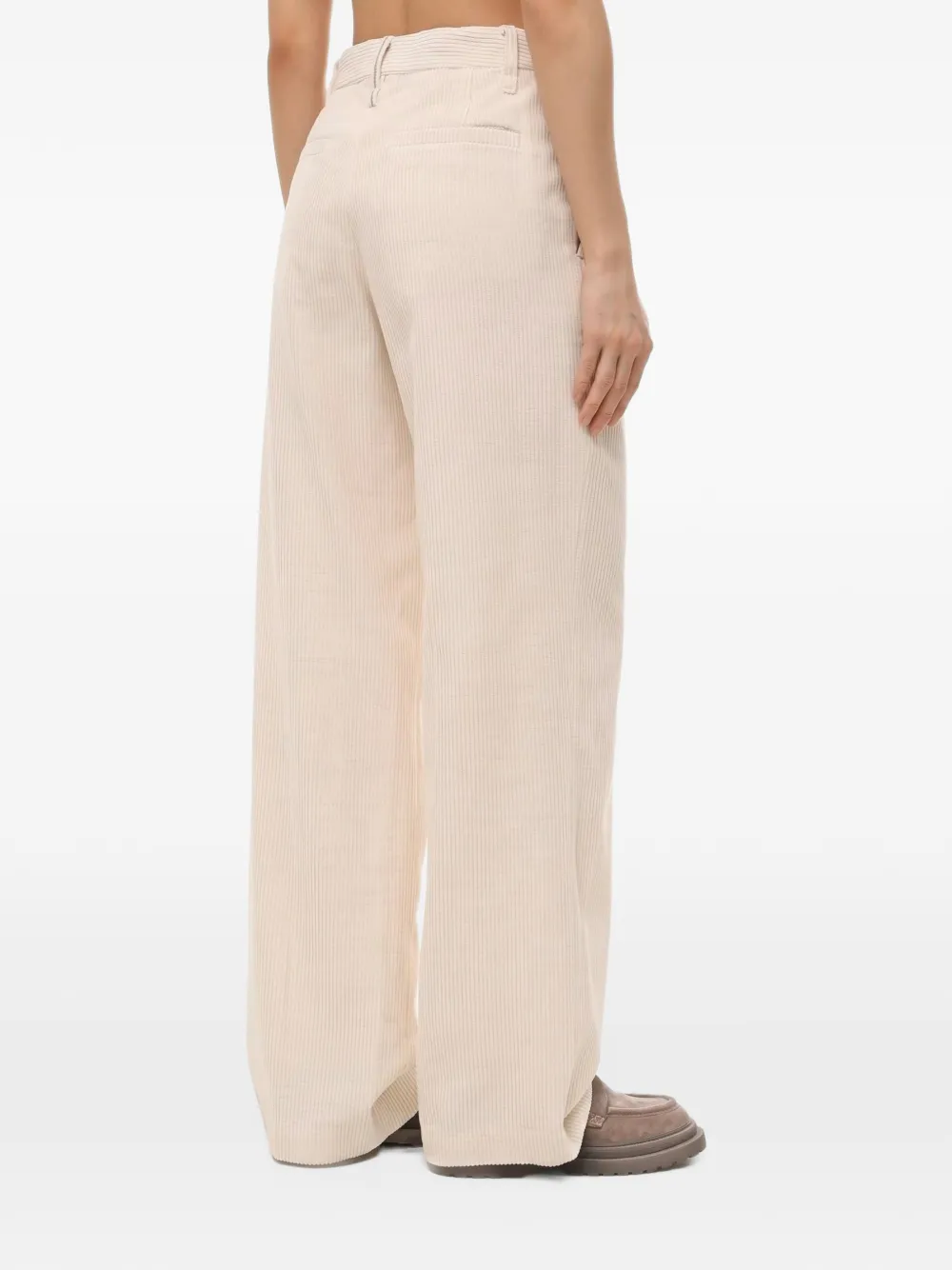Brunello Cucinelli corduroy wide-leg trousers Beige