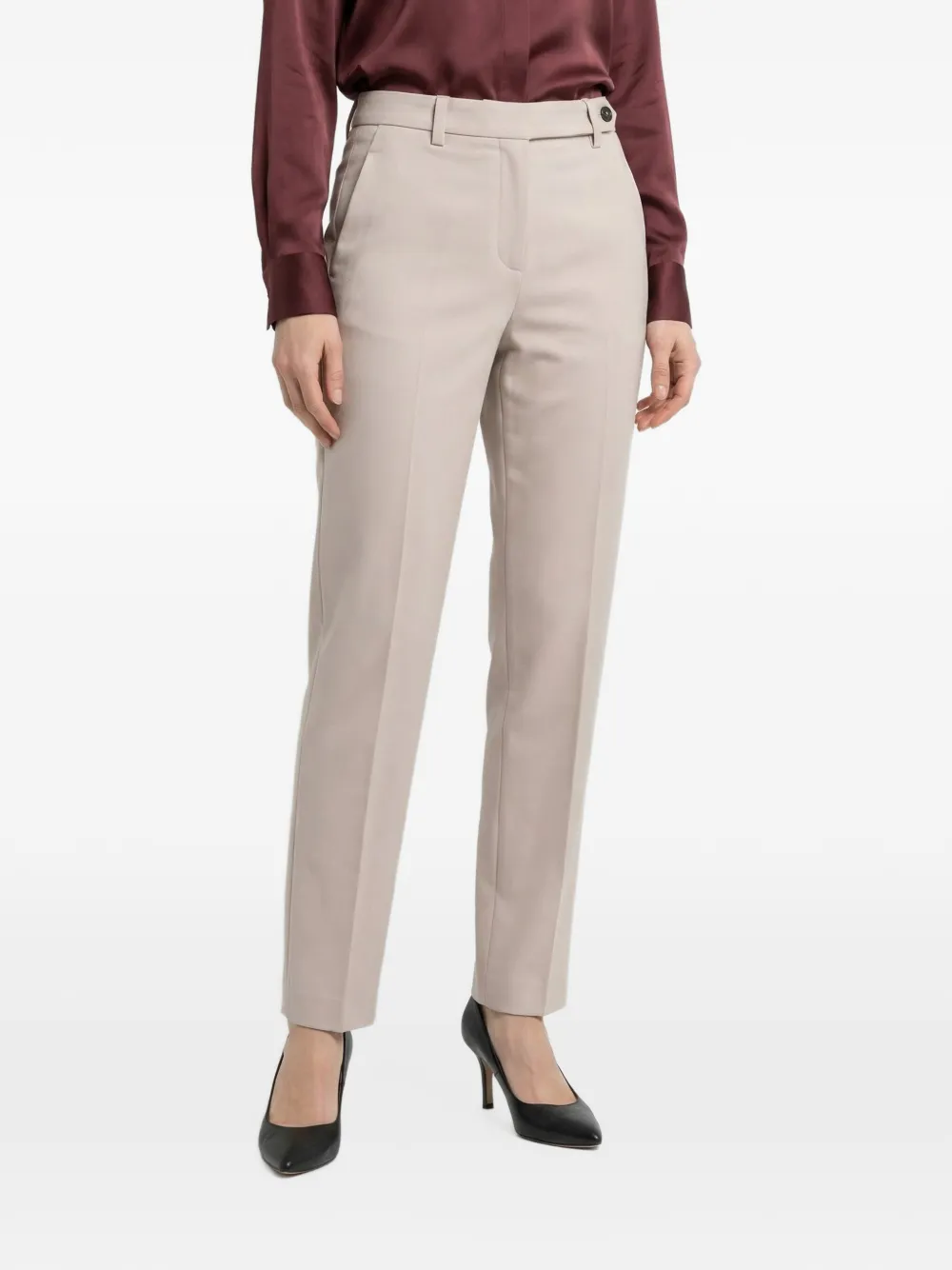 Brunello Cucinelli tailored pressed-crease trousers Beige