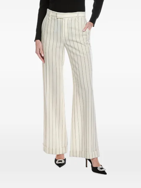 Brunello Cucinelli pinstripe-pattern turn-up flared trousers