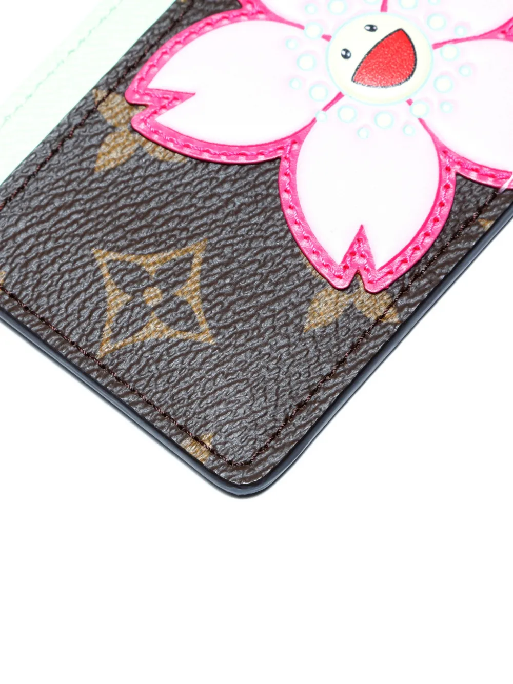 LOUIS VUITTON Pre-owned X Takashi Murakami 2021-2025 Monogram Canvas Card Case In Brown